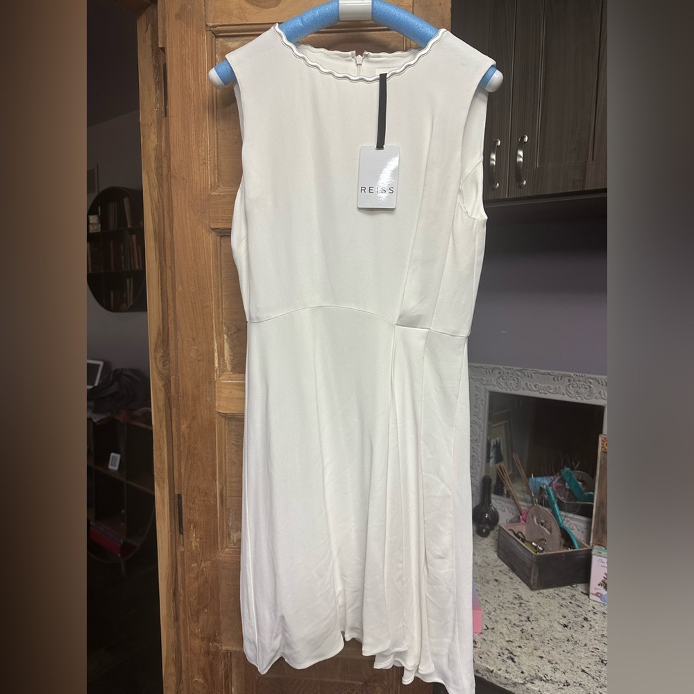 Reiss NWT cocktail shift dress sleeveless layered boho flowy lined
